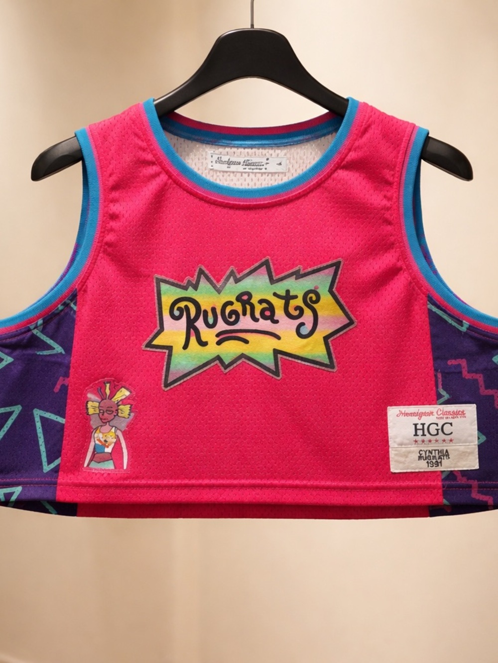 HGC Rugrats Pink Graphic Crop Tank Top
